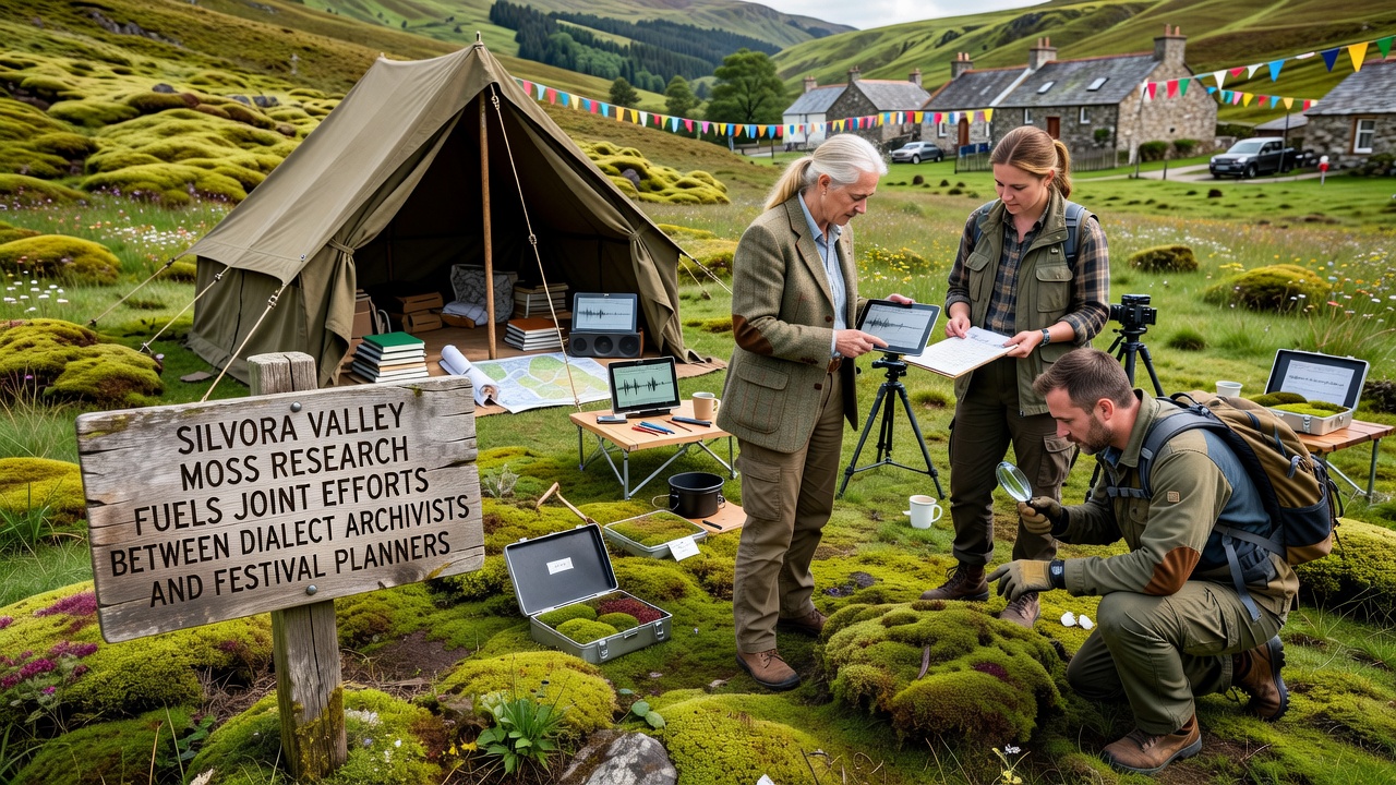 Festival planners and archivists reviewing mapped data overlays during an October 2026 coordination meeting